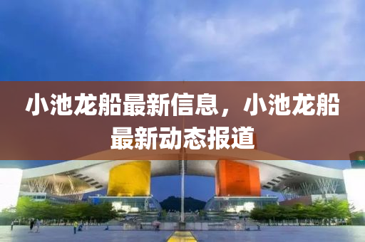 小池龍船最新信息，小池龍船最新動態(tài)報(bào)道