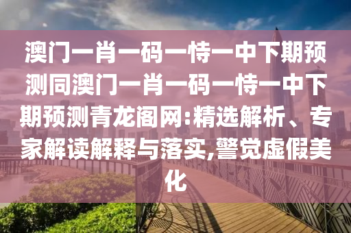 澳門一肖一碼一恃一中下期預(yù)測同澳門一肖一碼一恃一中下期預(yù)測青龍閣網(wǎng):精選解析、專家解讀解釋與落實,警覺虛假美化