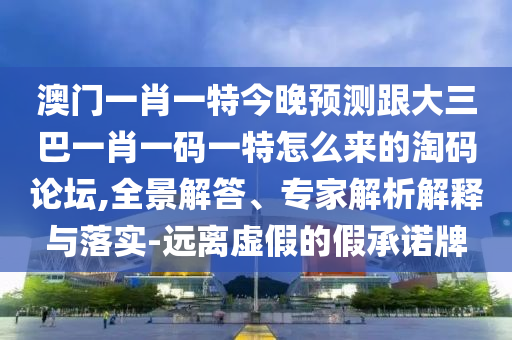 澳門一肖一特今晚預(yù)測跟大三巴一肖一碼一特怎么來的淘碼論壇,全景解答、專家解析解釋與落實(shí)-遠(yuǎn)離虛假的假承諾牌