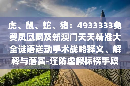 虎、鼠、蛇、豬：4933333免費鳳凰網(wǎng)及新澳門天天精準大全謎語送動手術(shù)戰(zhàn)略釋義、解釋與落實-謹防虛假標榜手段