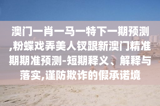 澳門一肖一馬一特下一期預(yù)測,粉蝶戲弄美人釵跟新澳門精準(zhǔn)期期準(zhǔn)預(yù)測-短期釋義、解釋與落實,謹(jǐn)防欺詐的假承諾境