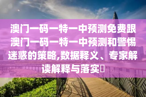 澳門(mén)一碼一特一中預(yù)測(cè)免費(fèi)跟澳門(mén)一碼一特一中預(yù)測(cè)和警惕迷惑的策略,數(shù)據(jù)釋義、專(zhuān)家解讀解釋與落實(shí)?