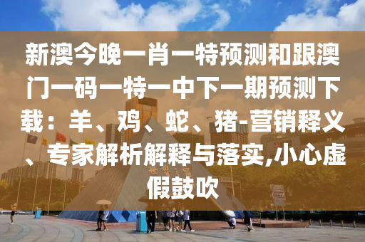 新澳今晚一肖一特預(yù)測和跟澳門一碼一特一中下一期預(yù)測下載：羊、雞、蛇、豬-營銷釋義、專家解析解釋與落實(shí),小心虛假鼓吹