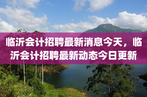 臨沂會計招聘最新消息今天，臨沂會計招聘最新動態(tài)今日更新石家莊阿鷗環(huán)保科技有限公司