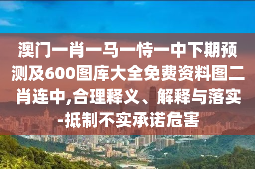 澳門一肖一馬一恃一中下期預(yù)測及600圖庫大全免費(fèi)資料圖二肖連中,合理釋義、解釋與落實(shí)-抵制不實(shí)承諾危害